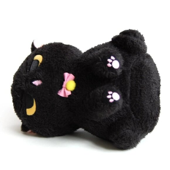 Angry Cat Plush - Fuzzy Black Void - with Red Panda Hat that Fits Real Cats! - Picture 6 of 13